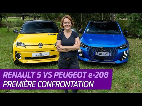 RENAULT 5 vs PEUGEOT e-208 (2024) : le 1er MATCH des citadines électriques stars