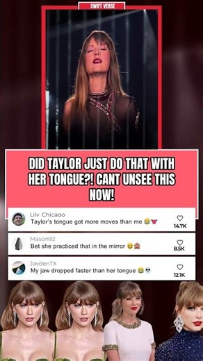 When Taylor Sticks Out Her Tongue… I Can’t 😭🔥#TaylorSwift #TSMoments