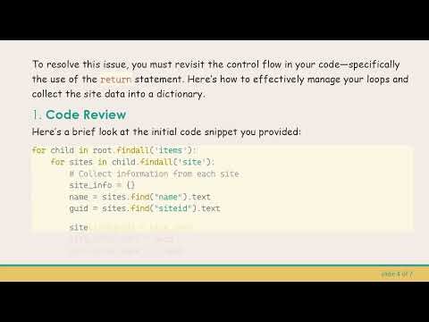 Solving the Python Dictionary Problem: API Data Retrieval with XML