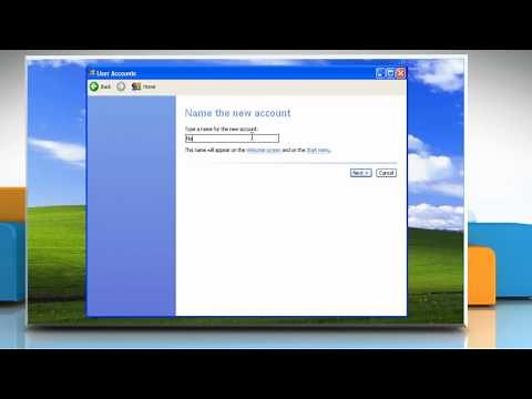 Windows® XP: How to create a new user account