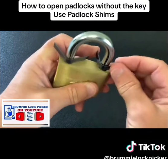 Easy Padlock Opening Technique using Shims