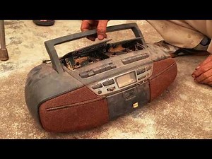 Restoration Old Rusty Vintage PANASONIC Stereo Radio Cassette Player | ASRM Restoration