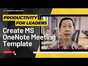 Create OneNote Template for Meetings at Work - Managers Guide to Using Microsoft 365