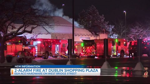 Two-alarm fire ravages Dublin hardware store