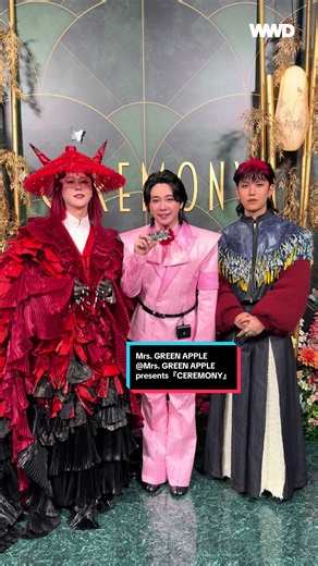Mrs. GREEN APPLEが手がけるエンタテインメントメディア「Mrs. GREEN APPLE presents『CEREMONY』」が6月10〜11日の2日間、Kアリーナ横浜で開催🍏 2日目の開演直前、Mrs. GREEN APPLEにインタビュー！ 衣装のコンセプトやお互いの好きな衣装ポイントについて聞きました。 #MrsGREENAPPLE #MGA_CEREMONY