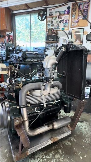 First fire up of the new Burtz engine for our roadster and boy is it a smooth runner! #trog #mafca