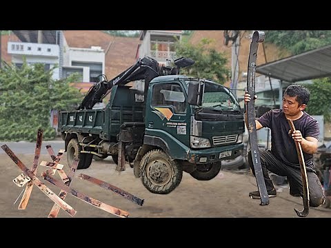 480 Minutes of Replacing Broken Leaf Spring & Realigning Shifted Shackle on 4x4 Crane Truck