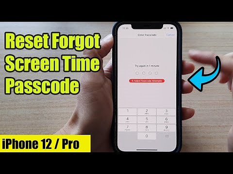 iPhone 12 / Pro: How to Reset Forgot Screen Time Passcode