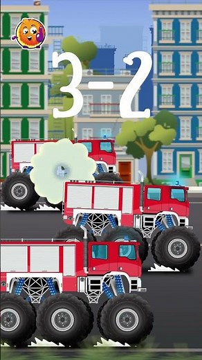 Poof! Two Red Trucks Vanish | Fire Truck Math (3-2)