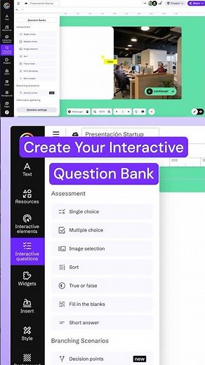 How to create interactive question banks in Genially