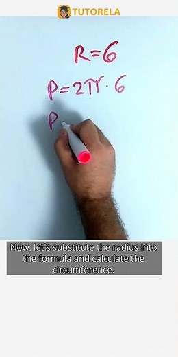Calculate Circle Circumference with Radius 6 #Math #Circle #Circumference
