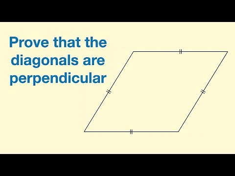 Geometric proof - properties of a rhombus (GCSE mathematics)