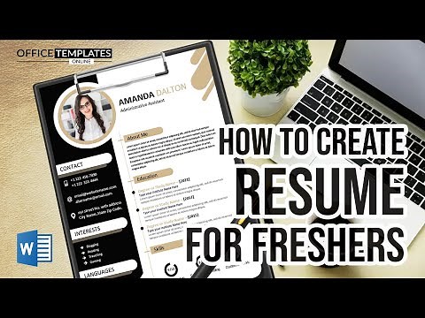 Best Resume/CV Design for Freshers in MS Word - DIY Tutorial