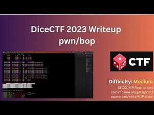 Attacking a binary with seccomp/libc leak/ROP open+read+write - DiceCTF 2023 - pwn/bop