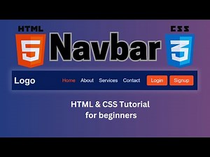 How to Create a Simple Navigation Bar | HTML & CSS Tutorial for Beginners