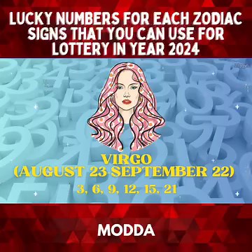 6.4K views · 277 reactions | Lucky Numbers For Each Zodiac Signs That You Can Use for Lottery In Year 2024 #lucky #numbers #lottery #zodiac #zodiacsigns #tarot #astrology #horoscope #prediction #kapalaran | Modda | Facebook
