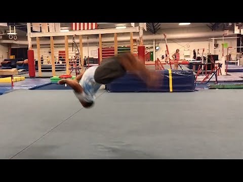 Gymnast Does 14 Backflips