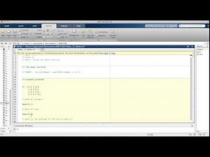 MATLAB Video 13: Mean function