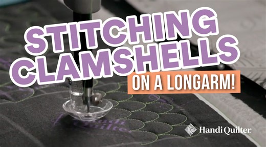 3.2K views · 45 reactions | The humble clamshell is one of the most iconic quilting designs out there. Watch as Kristina and Kim show you some different ways to add your own take on this classic design | Handi Quilter | Facebook