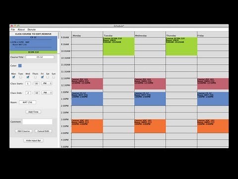 Free College Schedule Maker/Builder (Link in description)