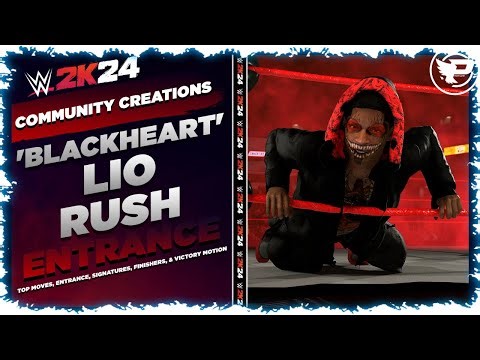 ‘Blackheart’ Lio Rush WWE 2K24 Entrance, Top Moves, Signatures, Finishers, & Victory Motion