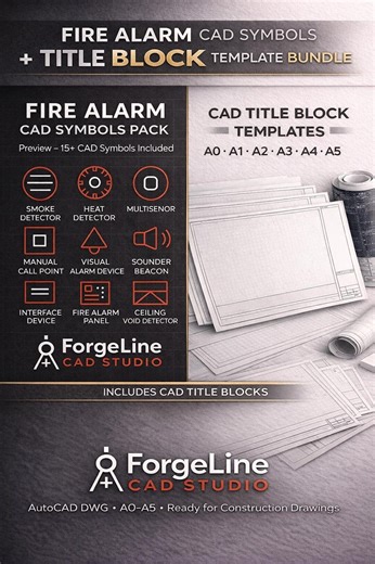 Fire Alarm CAD Blocks   Title Block Templates | Autocad DWG Bundle - Etsy
