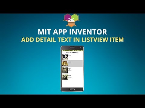 How to Add Details in a List View Item || MIT App Inventor || List View and Lists