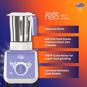 Stealth Neo Mixer Grinder is designed for Powerful performance with minimal noise operation. With its food-grade versatile jars, sturdy body, powerful motor, and serrated blades, it is the perfect mixer grinder for every home! Experience quiet performance and super-fast grinding with the advanced features! To shop now, visit Website Now! Purple: https://www.elgiultra.com/catalog/product/view/id/342/s/stealth-neo-purple/category/5/?utm_source=facebook&utm_medium=cpc&utm_campaign=Stealth-neo-Mixer