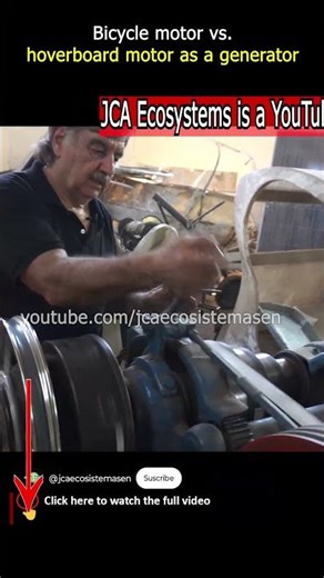 Bicycle motor vs. hoverboard motor as a generator #shorts