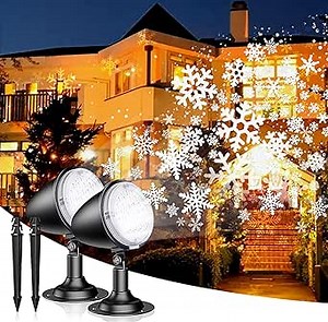 Amazon.com: Christmas Light Projector Outdoor 2Pcs, Snowflake Projector Lights Outdoor, Snowfall Projector Outdoor Led Lights Ip65 Waterproof, Dynamic Snow Light Projector Decor for Garden Ballroom, Party,Holiday : Tools & Home Improvement