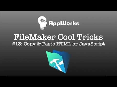FileMaker Cool Trick #13: Copy & Paste HTML & JavaScript