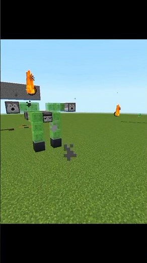 Minecraft Fire Shooter Robot Redstone Build Hacks | Epic Tips & Tricks!#shorts