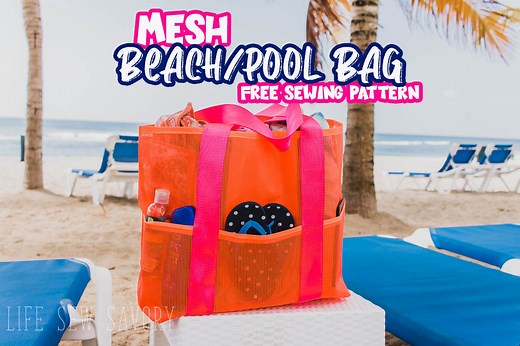 Free Mesh Beach Bag sewing pattern - Life Sew Savory