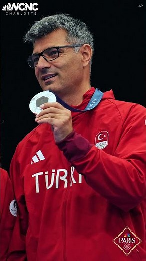 Turkish shooter uses no equipment, wins silver medal #shorts #parisolympics2024