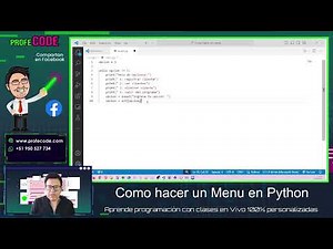 Cómo hacer un menú de opciones en Python (Consola) - Profesor de Programación en Perú