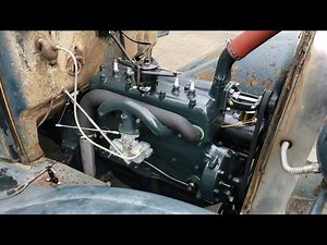 1930 Ford Model A coupe engine start up after rebuilding at MetalWorks. Flat head engine running.
