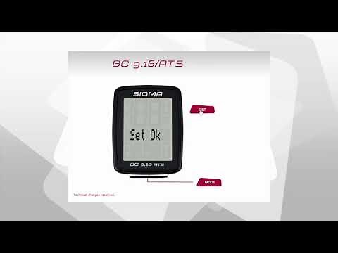 SIGMA SPORT BC 9 16 ATS Settings EN