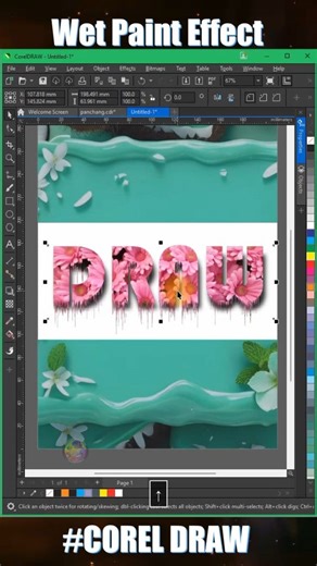 1.7K views · 12 reactions | Wet Paint Effect Amazing Effect in Corel Draw  #reelsvideoシ #reelsfypシ #trendingreelsvideo #education #trend #photoshop #viral #trendingpost #Amazing #trendingnow #tutorial #coreldraw | Visual Effects Tricks | Facebook