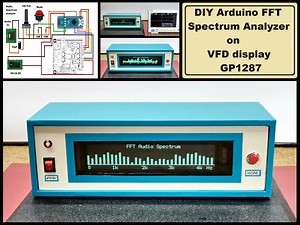 Arduino FFT Spectrum analyzer on VFD display GP1287