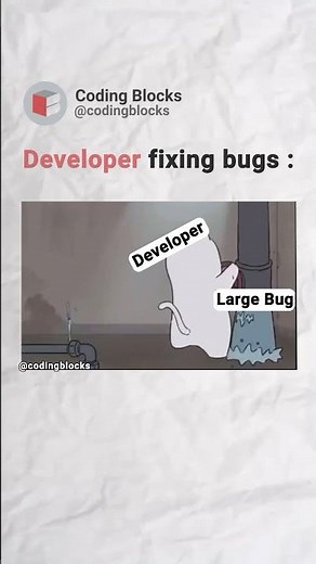 Developer fixing Bugs | Tag your Developer Friends | Coding Blocks! #code #codingblocks