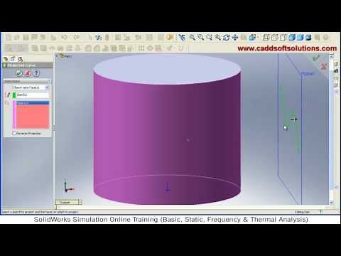 SolidWorks Tutorial | Project Curve | Curves Tutorial
