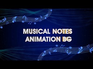 Music notes Animation motion graphics background