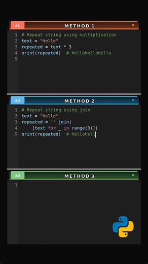Repeat String via 3 Methods #repeat