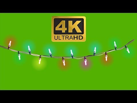 Christmas Lights Effects - Green Screen Animation 4K