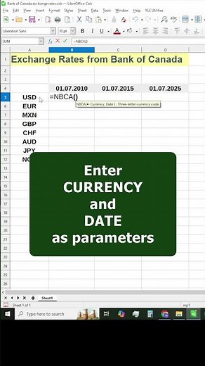 🇨🇦💲 Currency Exchange Rates - Bank of Canada 🍁 | LibreOffice Calc