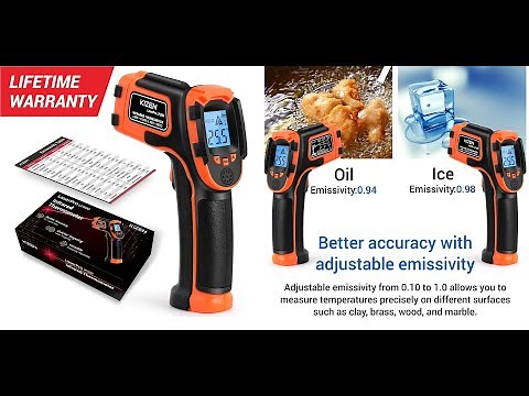 Kizen LaserPro LP300 Infrared Thermometer Non Contact Digital Laser Temperature Gun with LCD Display
