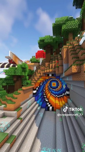 Optical Illusion Roller Coaster in Minecraft!