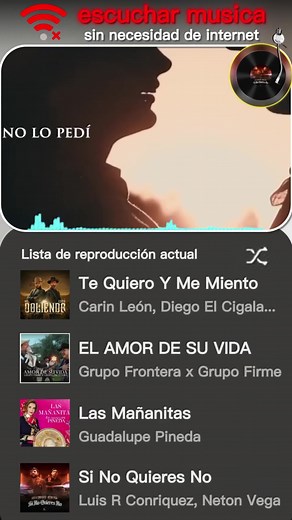 (NLSpanish0909che)🎵 ¡Disfruta de tus éxitos favoritos cuando y donde quieras, sin necesidad de Wi-Fi, 3G ni 4G! 🔥 Accede a una biblioteca de más de 500 canciones de moda, listas para que las escuches sin conexión. 📲 ¡Consíguela gratis hoy y lleva tu música contigo a todas partes! 🎶