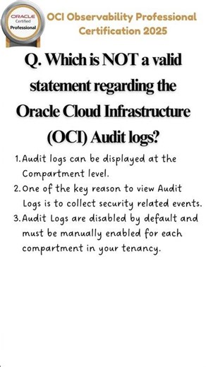 25 | OCI Observability Professional Certification 2025