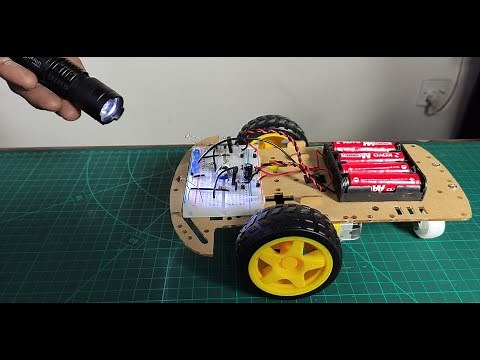How to make Light Follower Robot using LDR Sensor and LM358 Operational Amplifier | without Arduino